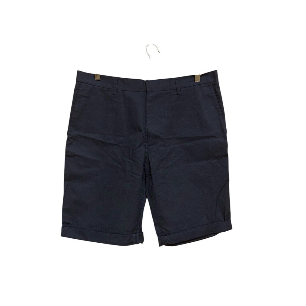 COS Men's Black Cotton Flat Front Chino Shorts Size 30/34/36R